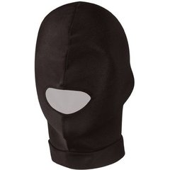  Черная эластичная маска на голову с прорезью для рта 