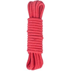  Красная хлопковая веревка для бондажа, 7 м 