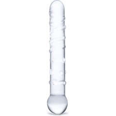  Стеклянная прозрачная палочка-фаллос, 18 см 