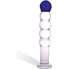  Нарядная анальная пробка из стекла, 17,5 см 