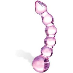  Лиловый стеклянный дилдо 18 см 