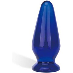  Тяжелая пробка из стекла насыщенного синего цвета 