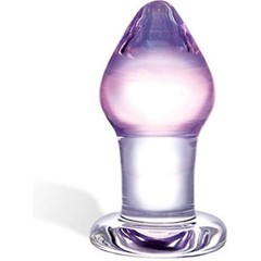  Классическая стеклянная пробка с сиреневой головкой, 9 см 