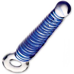  Витая стеклянная втулка с кольцом-держателем, 16 см 