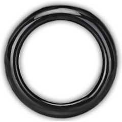 Черное стеклянное кольцо ручной работы, 4,5 см 