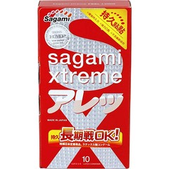  Утолщенные презервативы Sagami Xtreme Feel Long с точками 10 шт 