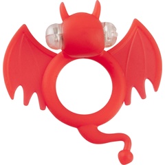  Красное эрекционное кольцо Devil Bat 