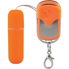  Оранжевая вибропуля Remote Vibrating Bullet с пультом ДУ 