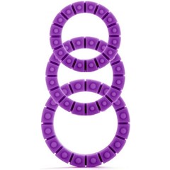  Набор фиолетовых эрекционных колец Silicone Love Wheel 3 sizes (3 шт.) 