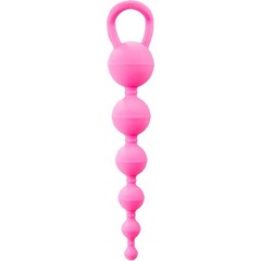  Розовая анальная цепочка Six Balls Chain 