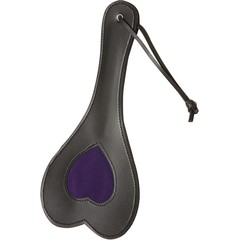  Кожаный пэддл X-Play с фиолетовым сердечком 