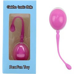  Розовый вагинальный шарик с силиконовым шнуром 