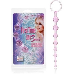  Розовая анальная цепочка First Time Love Beads 
