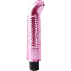  Розовый вибратор JELLY GEMS №3 21 см 