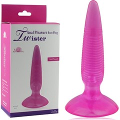  Розовая анальная пробка Twister 