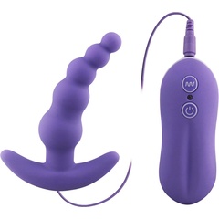  Фиолетовый вибростимулятор Beads Style для анальной стимуляции 11 см 