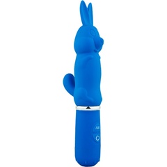  Голубой вибростимулятор в форме кролика 10 Function Rabbit 19 см 