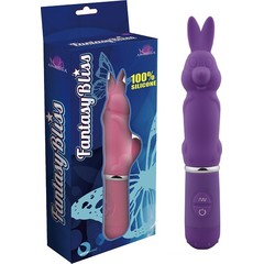  Фиолетовый вибростимулятор в форме кролика 10 Function Rabbit 19 см 