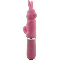  Розовый вибростимулятор в форме кролика 10 Function Rabbit 19 см 