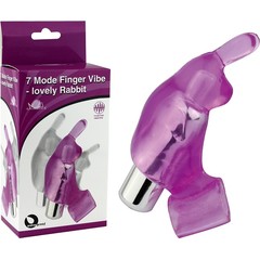  Фиолетовая вибронасадка на пальцы 7 Model Finger Vibe-lovely Rabbit 