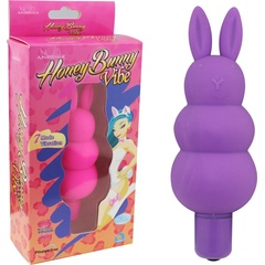  Фиолетовый вибратор-кролик Honey Bunny 12 см 