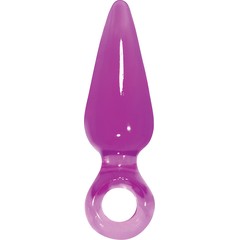  Фиолетовая малая анальная пробка JOLIE с кольцом 10 см 