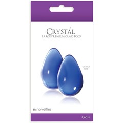  Большие синие стеклянные вагинальные шарики Crystal Kegel Eggs 
