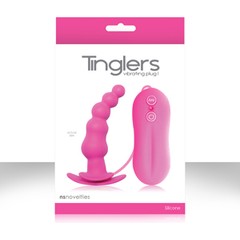  Розовая анальная вибро-пробка Tinglers Plug I 