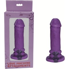  Фиолетовая насадка-фаллос для секс-машин 