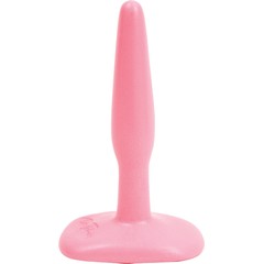  Розовая тонкая анальная пробка Butt Plug Pink Slim Small 10,5 см 