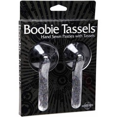  Чёрные пэстис с кисточками Boobie Tassels 