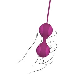 Розовые вагинальные шарики дуэт STELLA II со сменным грузом 