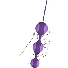  Фиолетовые вагинальные шарики трио STELLA III 