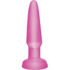  Розовая анальная пробка Basix Rubber Beginners 10,9 см 