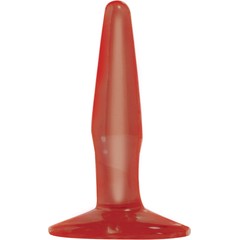  Маленькая красная анальная пробка Basix Rubber Works Mini Butt Plug 10,8 см 