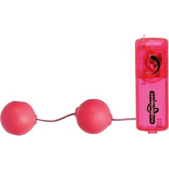  Розовые вагинальные шарики с вибрацией JELLY PINK 