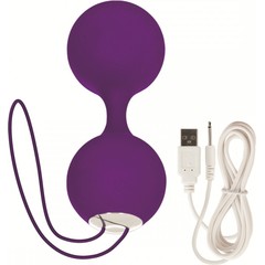  Фиолетовые вагинальные шарики Embrace с вибрацией 