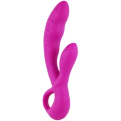  Перезаряжаемый вибратор Audding с клиторальным отростком 22,5 см 