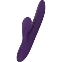  Фиолетовый вибратор с клиторальным стимулятором Nalone Peri 23,3 см 