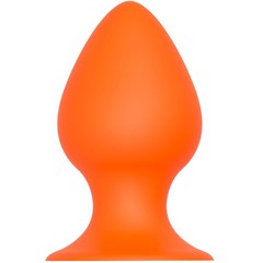  Оранжевая анальная пробка PLUG WITH SUCTION CUP 13,4 см. 