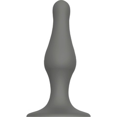  Серый удлиненный анальный стимулятор PLUG WITH SUCTION CUP 10,3 см 