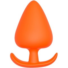  Оранжевая анальная пробка PLUG WITH T-HANDLE 13,4 см 