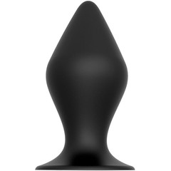  Черная анальная пробка PLUG WITH SUCTION CUP 14,6 см 