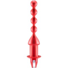  Красный анальный вибростимулятор-елочка 13 см 