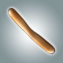  Золотистый стеклянный фаллоимитатор 18 см 
