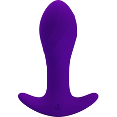  Фиолетовая анальная втулка с вибрацией 10,5 см 