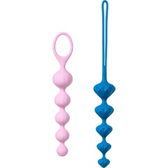  Набор из 2 цветных анальных цепочек Satisfyer Love Beads 