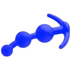  Синяя анальная цепочка из 3 звеньев 13 см 