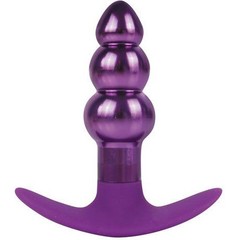  Анальная металлическая втулка фиолетового цвета 9,6 см 