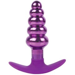  Фиолетовая анальная втулка в виде ёлочки 10,9 см 